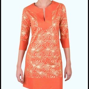 Gretchen Scott Orange Gold Tunic Dress - Small S